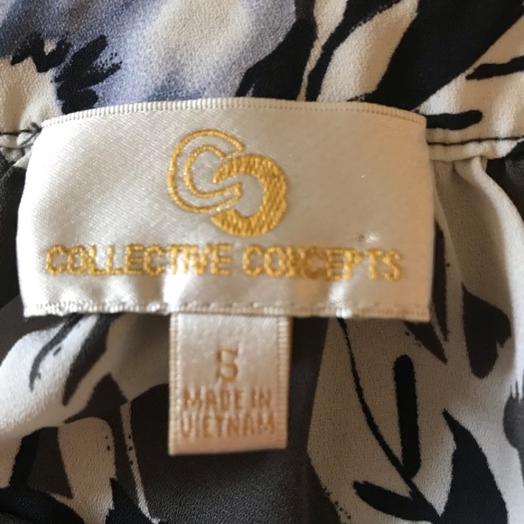 Collective Concepts Purple Black White Blouse - Picture 3 of 5